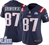 Women Nike Patriots 87 Rob Gronkowski Navy 2019 Super Bowl LIII Color Rush Limited Jersey,baseball caps,new era cap wholesale,wholesale hats